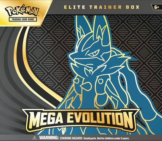 Pokemon Mega Evolution ETB, 9 Packs per Box, English, New, Promo, Factory Sealed