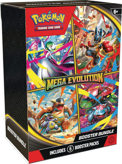 Pokemon Mega Evolution Booster Bundle, 6 Packs per Box, English, New, Factory Sealed, Ages 6+
