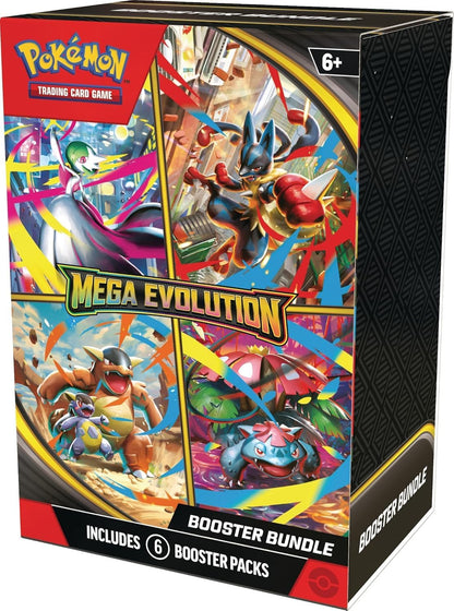 Pokemon Mega Evolution Booster Bundle, 6 Packs per Box, English, New, Factory Sealed, Ages 6+