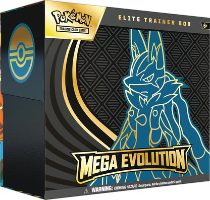 Pokemon Mega Evolution ETB, 9 Packs per Box, English, New, Promo, Factory Sealed