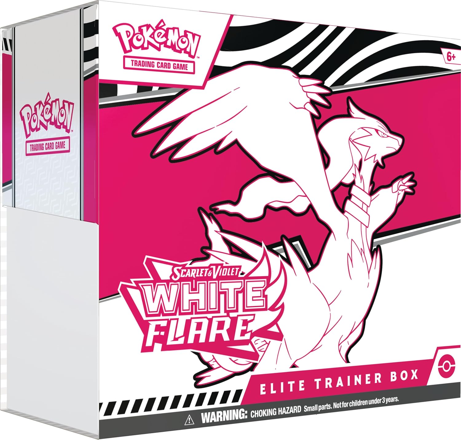 Pokémon Scarlet & Violet White Flare Elite Trainer Box, 9 Booster Packs, 65 Card Sleeves, Energy Cards, Dice & Accessories, ETB, Sealed, New