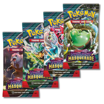 Pokemon Scarlet & Violet Twilight Masquerade Loose Booster Packs, 36 Count
