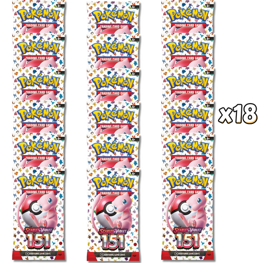 Pokemon 151 English Booster Packs, 18 Count