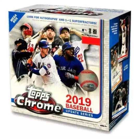2019 Topps Chrome Update Baseball Mega Box, 7 Packs with 4 Cards Each, MLB Trading Cards