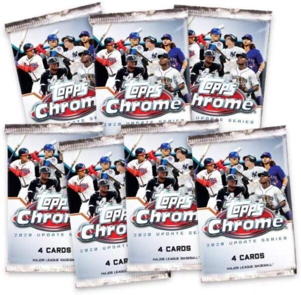 2020 Topps Chrome Update MLB Baseball Mega Box, 28 Trading Cards, 7 Packs of 4 Cards - Image 2