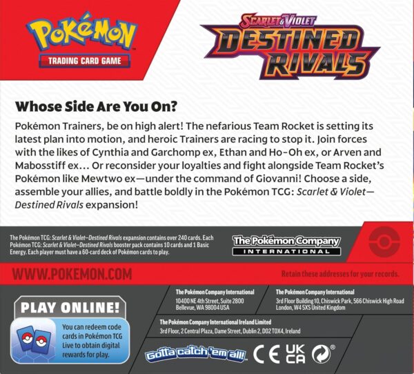 Pokemon Scarlet & Violet Destined Rivals Booster Box - Image 2