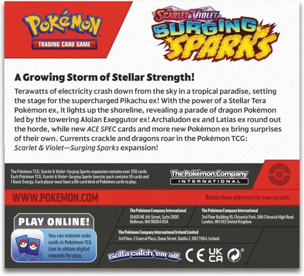 Pokemon Scarlet & Violet Surging Sparks Booster Box - Image 3