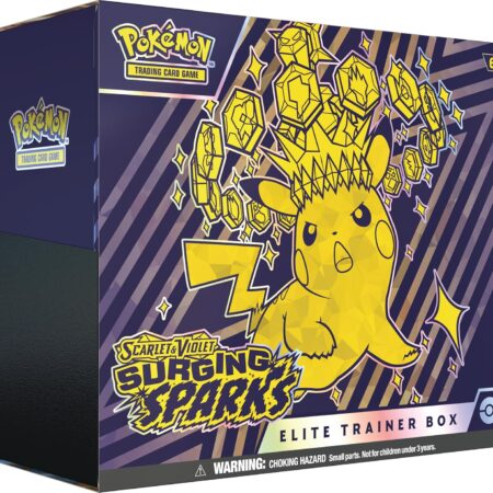 Scarlet & Violet Surging Sparks Elite Trainer Box, 9 Packs, Card Sleeves, Energy, Factory Sealed, New