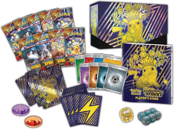 Scarlet & Violet Surging Sparks Elite Trainer Box, 9 Packs, Card Sleeves, Energy, Factory Sealed, New - Image 3