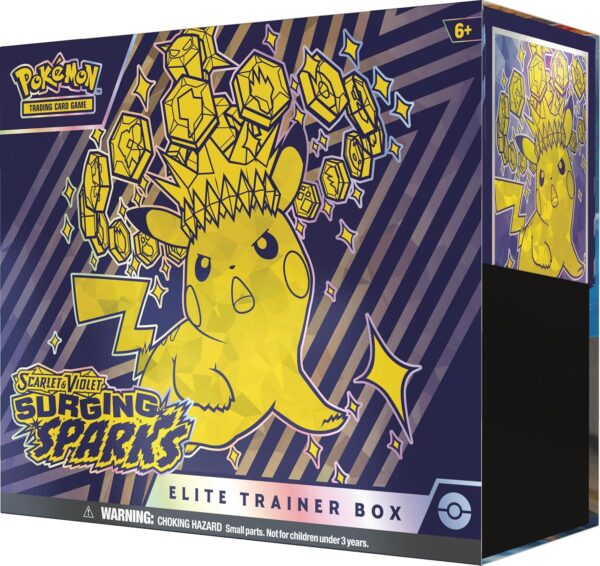 Scarlet & Violet Surging Sparks Elite Trainer Box, 9 Packs, Card Sleeves, Energy, Factory Sealed, New - Image 4